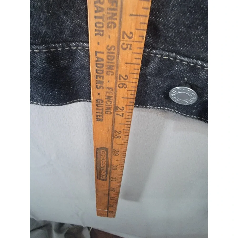 Vintage 90s Guess Denim Jacket Sz XXL Black Washed Jean Trucker 100% Cotton USA